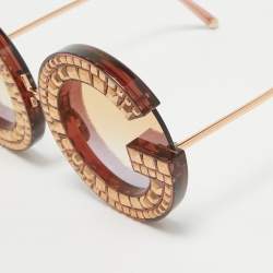 Dolce & Gabbana Brown DG6121-B DG Studded Oversized Sunglasses