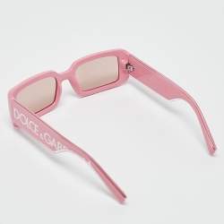 Pre Owned Dolce & Gabbana Pink DG6187 Logo Rectangle Sunglasses