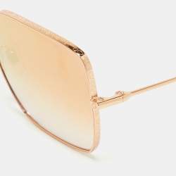 Pre Owned Dolce & Gabbana Peach Gradient DG 2242 Butterfly Sunglasses