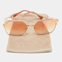 Pre Owned Dolce & Gabbana Peach Gradient DG 2242 Butterfly Sunglasses