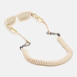 Pre Owned Dolce & Gabbana Beige DG6172 Rectangle Sunglasses