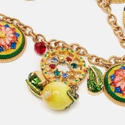 Dolce & Gabbana Multicolor Gold Tone Necklace