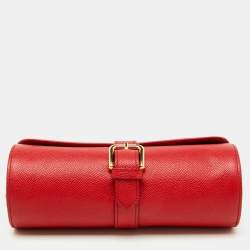 Dolce & Gabbana Red Leather Travel Watch Case