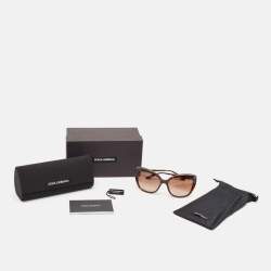 Pre Owned Dolce & Gabbana Brown Gradient DG4332 Butterfly Sunglasses