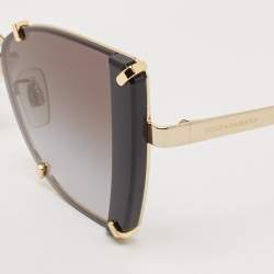 Pre Owned Dolce & Gabbana Black/Gold Gradient DG 2214 Butterfly Sunglasses