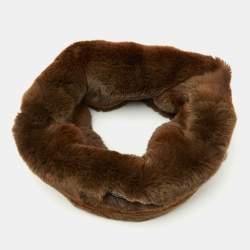 Dolce & Gabbana Brown Rabbit Fur Neck Wrap