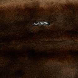 Dolce & Gabbana Brown Rabbit Fur Neck Wrap