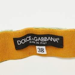 Dolce & Gabbana Multicolor Canvas Buckle Belt 70CM