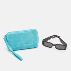 Pre Owned Dolce & Gabbana Black/White DG6187 Rectangle Sunglasses