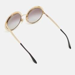Dolce & Gabbana Black/Gold Gradient DG2179 Frame Round Sunglasses