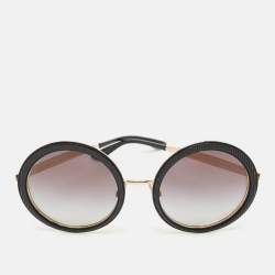 Dolce & Gabbana Black/Gold Gradient DG2179 Frame Round Sunglasses