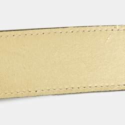 D&G Black Snake Embossed Leather DG Crystals Embellished Belt 105