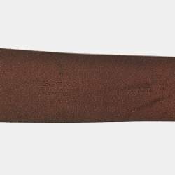 Dolce and Gabbana Brown Leather DG Heart Buckle Belt 85CM