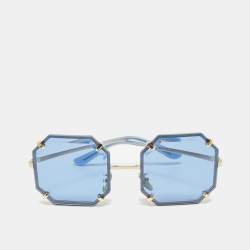 Dolce & Gabbana Blue/Gold Tone DG2216 Square Sunglasses
