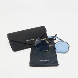 Dolce & Gabbana Blue/Gold Tone DG2216 Square Sunglasses