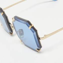 Dolce & Gabbana Blue/Gold Tone DG2216 Square Sunglasses