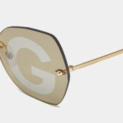 Dolce & Gabbana Grey/Gold Tone DG2204 Logo Butterfly Sunglasses