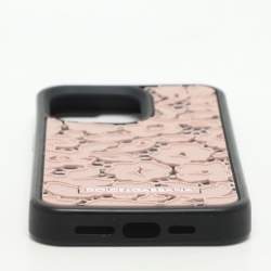 Dolce & Gabbana Pink/Black Lace Rubber iPhone 14 Pro Max Cover 