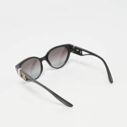 Pre Owned Dolce & Gabbana Black Gradient DG6146 Logo Cat Eye Sunglasses