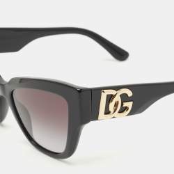 Dolce & Gabbana Black Gradient 4405 DG Crossed Cat Eye Sunglasses