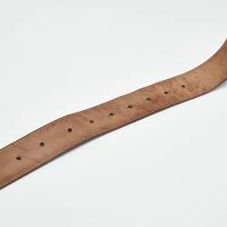 Pre Owned حزام دولتشي أند غابانا جلد أسود بشعار DG مع مشبك 85 سم