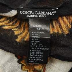 مملوكة مسبقًا Dolce & Gabbana Multicolor King Of Heart Print Modal Stole