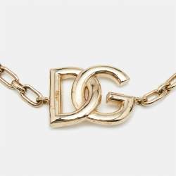 Pre Owned Dolce & Gabbana  DG Gold Tone Bracelet