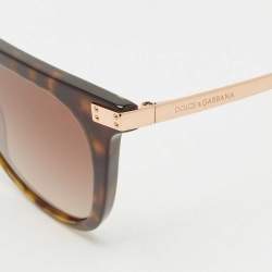 Pre Owned Dolce & Gabbana Tortoise Brown Gradient DG4363 Butterfly Sunglasses