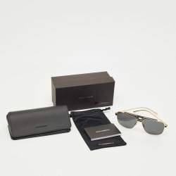 Pre Owned Dolce & Gabbana Black/Gold Tone DG2256 Square Sunglasses