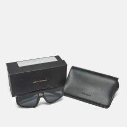 Pre Owned Dolce & Gabbana Black DG6177 Shield Sunglasses 