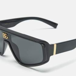 Pre Owned Dolce & Gabbana Black DG6177 Shield Sunglasses 