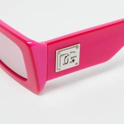 Pre Owned Dolce & Gabbana Pink DG4416 Logo Rectangle Sunglasses