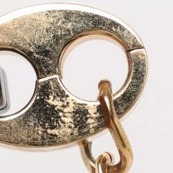 مملوكة مسبقًا Dolce & Gabbana Black/Gold Tone Hardware and Resin Chain Waist Belt 75CM