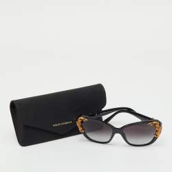 Pre Owned Dolce & Gabbana Black Gradient DG4167 Sicilian Baroque Sunglasses 
