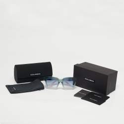 Pre Owned Dolce & Gabbana Blue/Pink Gradient DG4286 F Square Sunglasses