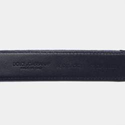 مملوكة مسبقًا Dolce & Gabbana Devotion 75 CM Waist Belt Blue Denim