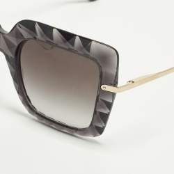 مملوكة مسبقًا Dolce & Gabbana Grey/Gold Tone Gradient DG6111 Square Sunglasses
