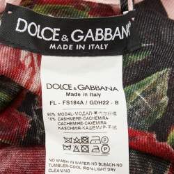 Pre Owned وشاح دولتشي أند غابانا قماش بطبعة زهور متعددة الألوان