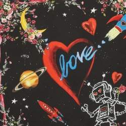 Pre Owned وشاح دولتشي أند غابانا حرير طباعة متعددة مربع