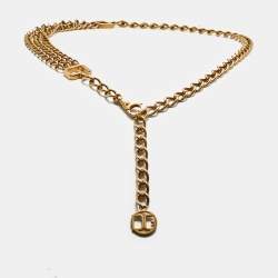 Pre Owned Dolce & Gabbana Gold Tone Chain Belt