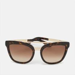 Pre Owned Dolce & Gabbana Tortoise Brown Gradient DG4269 Butterfly Sunglasses