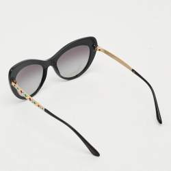 Pre Owned Dolce & Gabbana Black Gradient DG 4307 B Crystal Cat Eye Sunglasses