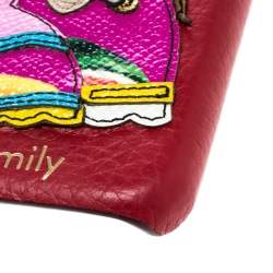 Dolce & Gabbana Red Leather Embellished #dgfamily Patch Iphone 6 Case