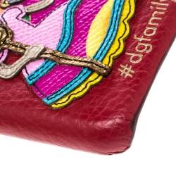 Dolce & Gabbana Red Leather Embellished #dgfamily Patch Iphone 6 Case