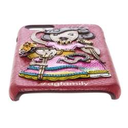 Dolce & Gabbana Red Leather Embellished #dgfamily Patch Iphone 6 Case