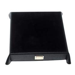 مملوكة مسبقًا Dolce & Gabbana Black Leather Accessories Tray Plate  