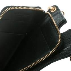 مملوكة مسبقًا جراب جوال دولتشي آند غابانا جلد فضي ميتاليك/ أسود