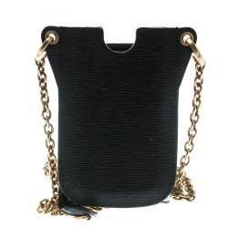 مملوكة مسبقًا جراب جوال دولتشي آند غابانا جلد فضي ميتاليك/ أسود