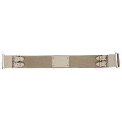 مملوكة مسبقًا Dolce & Gabbana Beige Canvas and Leather Elastic Waist Belt 90CM