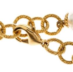 Pre Owned قلادة دولتشي أند غابانا رزين فيليغري متعدد الألوان بخرز ذهبي اللون